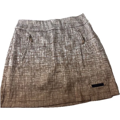 Falda corta Jamie Sadock talla 4 tenis pickleball blanco tostado patrón ombre Foto 1 de 4