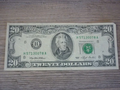 VINTAGE SERIES 1993 $20 DOLLAR BILL FEDERAL RESERVE NOTE - Image 1 of 2