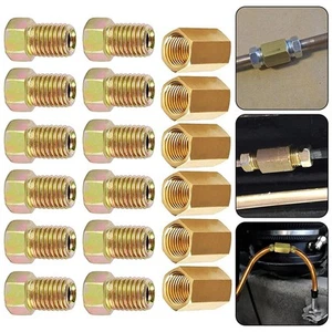 Useful Brake Pipe Fitting Nuts 3/8in Assortment Brake Line Replacement Threads - Picture 1 of 7