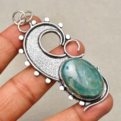 Ciondolo gioiello in argento sterling 925 fatto a mano con pietra preziosa ap... - Immagine 1 di 4