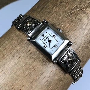Brighton Monroe Women White Dial Silver Tone 17mm Quartz Analog Watch 7 3/4" - Picture 1 of 14