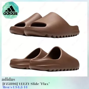 adidas YEEZY Slide Flax Brown FZ5896 Men's US4.5-14 New - Picture 1 of 7