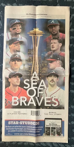Atlanta Braves 2023 Set Of 8 Posters AJC Newspaper July 9 Commemorative All Star Cover