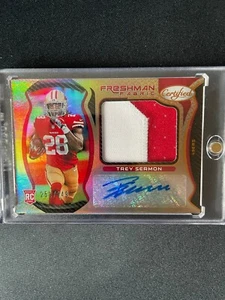 TREY SERMON 2021 CERTIFIED BRONZE FRESHMAN FABRIC RPA PATCH AUTO RC /349 - Picture 1 of 2