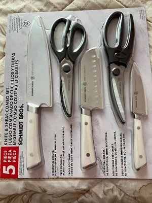SCHMIDT BROS 5 PPIECE KNIFE AND SHEAR COMBO SET WHITE, ART 1759378 - Image 1 of 3