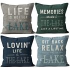 M-qizi Lake House Decor Pillow Covers Set - Gifts, 18x18 Pillow... 