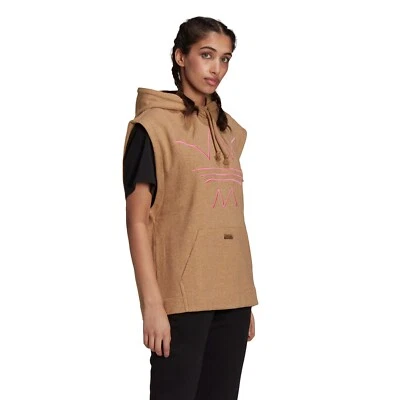 Adidas Originales Sudadera con Capucha Para Mujer Talla XS Tostado RYV Sin Mangas Sudadera Gráfico Foto 1 de 4