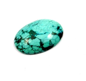 58 Cts. 100% Natural Tibetan Turquoise Loose Cabochon Gemstone ANG25567 - Picture 1 of 2