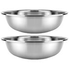  2 Pcs Stainless Steel Vegetable Basin Clothes Wash Pail Washing