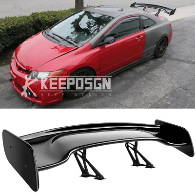 For 2006-2011 Honda Civic 2 Door Coupe 57" Rear Spoiler GT Wing Gloss Black Foto 1 de 4