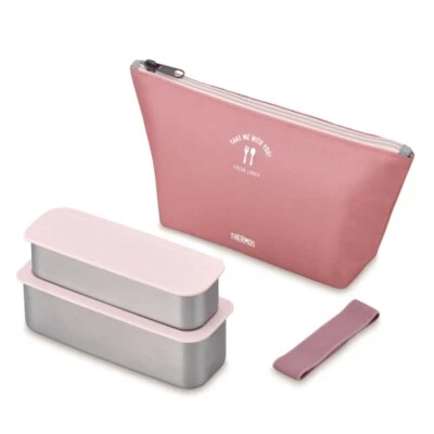 THERMOS Bento Box Lunch box 2-tier  635ml　2-tier stainless steel nesting type - Image 1 of 2