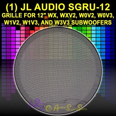 (1) JL AUDIO SGRU-12 SUBWOOFER 12” GRILLE 12W1V2 SUB 12W3V3 MESH METAL GRILL NEW - Image 1 of 2