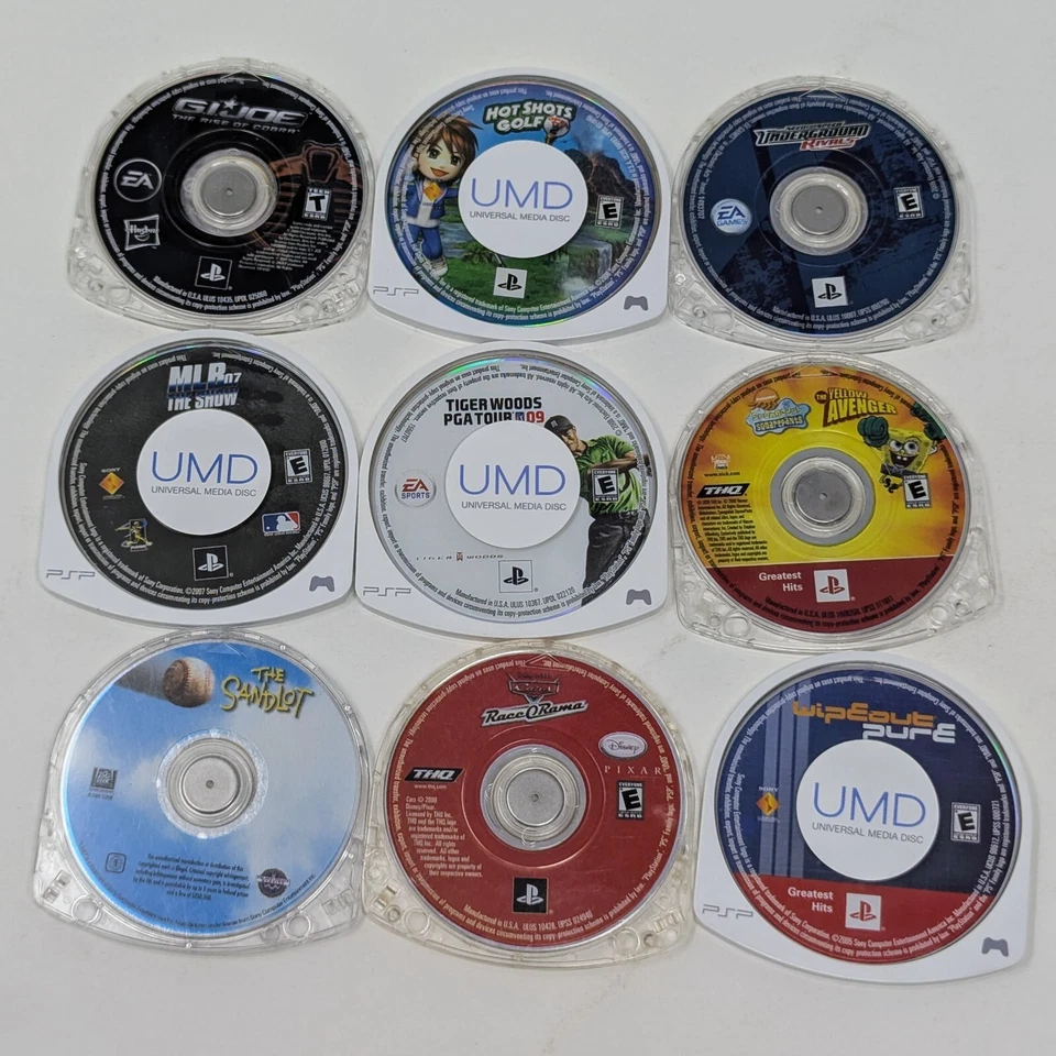 PlayStation Portable PSP - 9 Item Lot - Need for Speed SpongeBob - Tested - Image 1 of 1