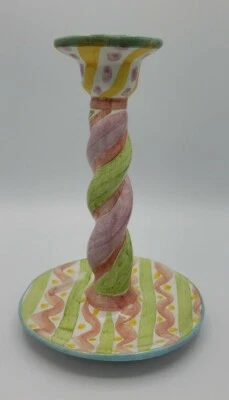 Candelabro retorcido Mackenzie Childs 1988 raro  Foto 1 de 4