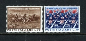 Italia 1964 Carabinero Cuerpo de Policía, pintura de 1848 por De Albertis SC 891-92 MNH - Imagen 1 de 1