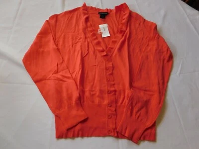 Lane Bryant женщин женщины длинным рукавом кардиган свитер яркий коралл 14/16 новый с Ярлыками - Изображение 1 из 3