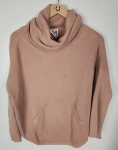 Planet By Lauren G Women's One Size Pima Cotton Waffle Cowl Sweater Blush - Picture 1 of 5