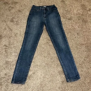 Levi's 721 Jeans Damen 26 Blau Denim High Rise 5-Pocket Skinny Leg Zip Fly - Bild 1 von 12