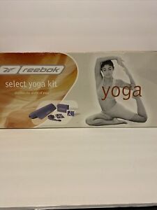 NEW Reebok Yoga Kit Mat - (1/8” X 24” X 68”) Foam Block 6’ Cotton Strap + CD