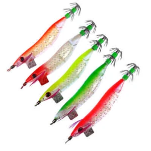 5 PCS Hard Plastic Squid Jig Egi Fishing Lures Internal Glow Size 2.0 RUI - Bild 1 von 4