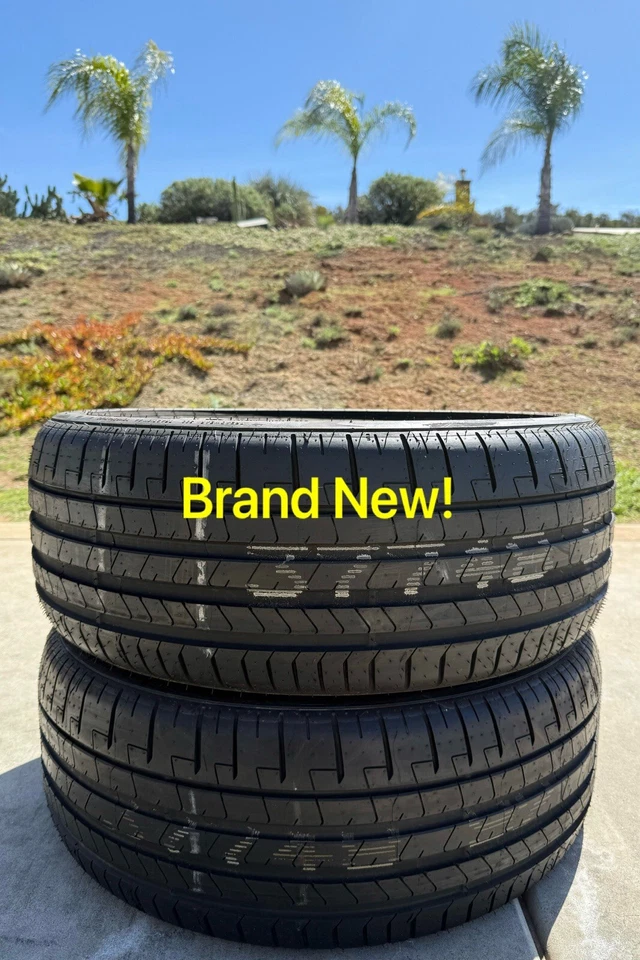 Set of TWO BRAND NEW 245/40R21 Pirelli P Zero PZ4 Sport PNCS Foam Tires - Image 1 of 4