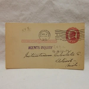 UX24 ''WILLIAM McKINLEY'' POSTAL CARD POSTMARKED 1912 - Picture 1 of 2