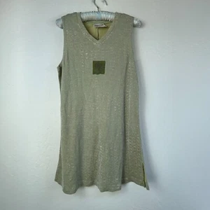 Bread by Staley Gretzinger Tunic Top Womens Size 3 Green Sleeveless V-Neck Knit - Picture 1 of 8