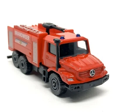 Majorette Mercedes Benz Zetros Netherlands Fire Truck Brandweer 1/87 no Package - Image 1 of 4