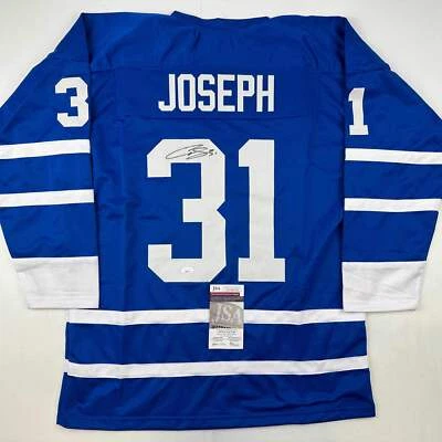 Autographed/Signed Curtis Joseph Toronto Blue Hockey Jersey JSA COA - Image 1 of 4