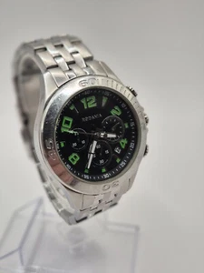 Montre quartz Rodania 24850 chronographe grand format chiffres tout acier 10 ATM - Picture 1 of 8