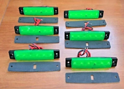 6 luces LED verdes impermeables grandes súper brillantes BBT 12 voltios  Foto 1 de 4