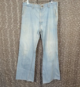 Jeans vintage años 70 Levi's naranja lengüeta acampanada/corte de bota lavado claro bolsillo cortado - Imagen 1 de 13