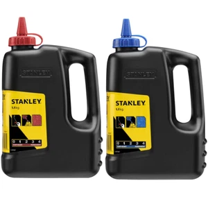 STANLEY Schlagschnurkreide 1100G Schlagschnurfarbe Kreidepulver Farbe Blau Rot - Bild 1 von 3