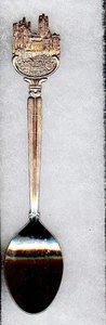 #83) SILVER PLATED TEA SPOON CANTERBURY CATHEDRAL KENT ENGLAND ROMAN GOTHIC UK - Picture 1 of 2