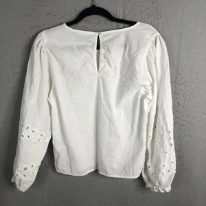 Dylan Top Womens M White Linen Blend Victorian Romantic Boho Festival Artsy - Picture 1 of 18