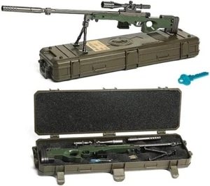 Miniature Toy AWM Diecast Metal Sniper Gun Model 3 Dummy Rounds Collectors Army - Picture 1 of 9