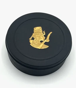 1978 Wedgwood QUEEN ANKHESENAMUN Basalt Gold 4 in. Trinket Box, Egyptian Black - Picture 1 of 6