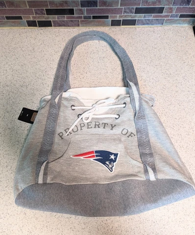 Ladies Embroidered Hoodie Purse Handbag - New England Patriots - NFL Cover