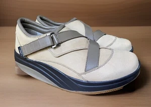 MBT Womens Raha Tan Leather Walking Shoes Hook Loop Cross strap Size 38 1/3 8m - Picture 1 of 8