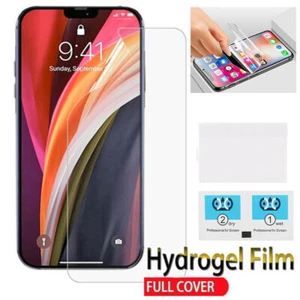 HYDROGEL HYDROGEL HYDROGEL SILICONE GEL SCREEN PROTECTORS FOR IPHONE 14 - Picture 1 of 3