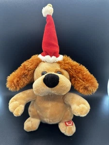 Peluche Tekky Toys 2007 animado oreja aleteante perro Navidad canta funciona leer grito - Imagen 1 de 15