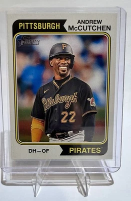 Andrew McCutchen 2023 Topps Heritage Position/Name Swap Variation Parallel SP - Image 1 of 3