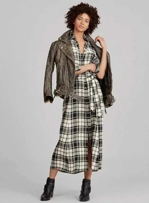 NWT Polo Ralph Lauren Plaid Maxi Dress Size 10 Long Sleeve Belted MSRP $298 - Image 1 of 4