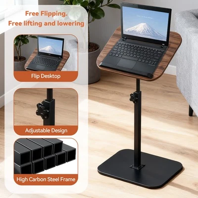 C-Shaped Adjustable Sofa Side End Table Coffee Laptop Table Living Room Bedroom - Image 1 of 4