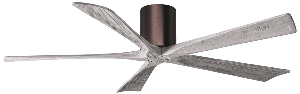 60" Matthews Irene-5H Damp Bronze Barnwood Hugger Fan with Remote - Image 1 of 1