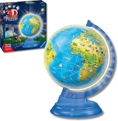 Ravensburger Puzzle 3D Mappamondo Night Edition 180 Pz 11498 - Immagine 1 di 4