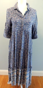 Natural Life Rebecca Midikleid blau rosa geblümt Größe Small NEU Neu mit Etikett - Bild 1 von 13