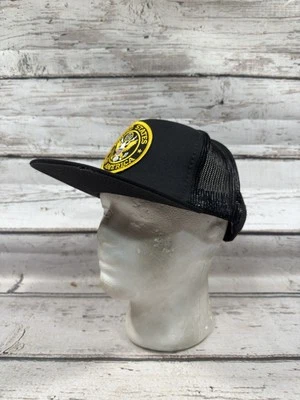 Винтажная бейсболка с большой нашивкой Соединенные Штаты Америки США черная сетка бейсболка кепка дальнобойщика - Изображение 1 из 4