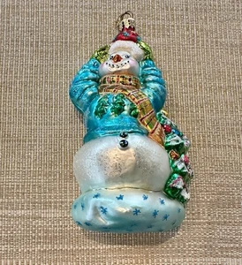 Christopher Radko Chilly Sweaterman Snowman Ornament - Picture 1 of 6