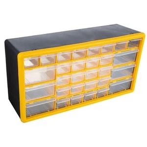  30-Drawer Plastic Small Parts Organizer - Desktop or Wall Storage Drawers  - Picture 1 of 7